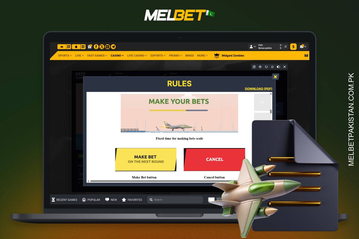 The rules of the F777 Fighter game at Melbet are quite simple and straightforward