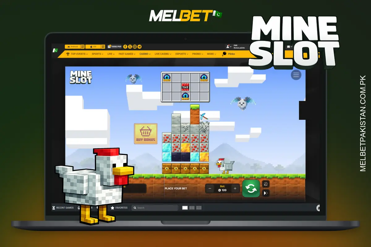 To play Mine Slot with real money, you will need an account and a balance with Melbet Pakistan